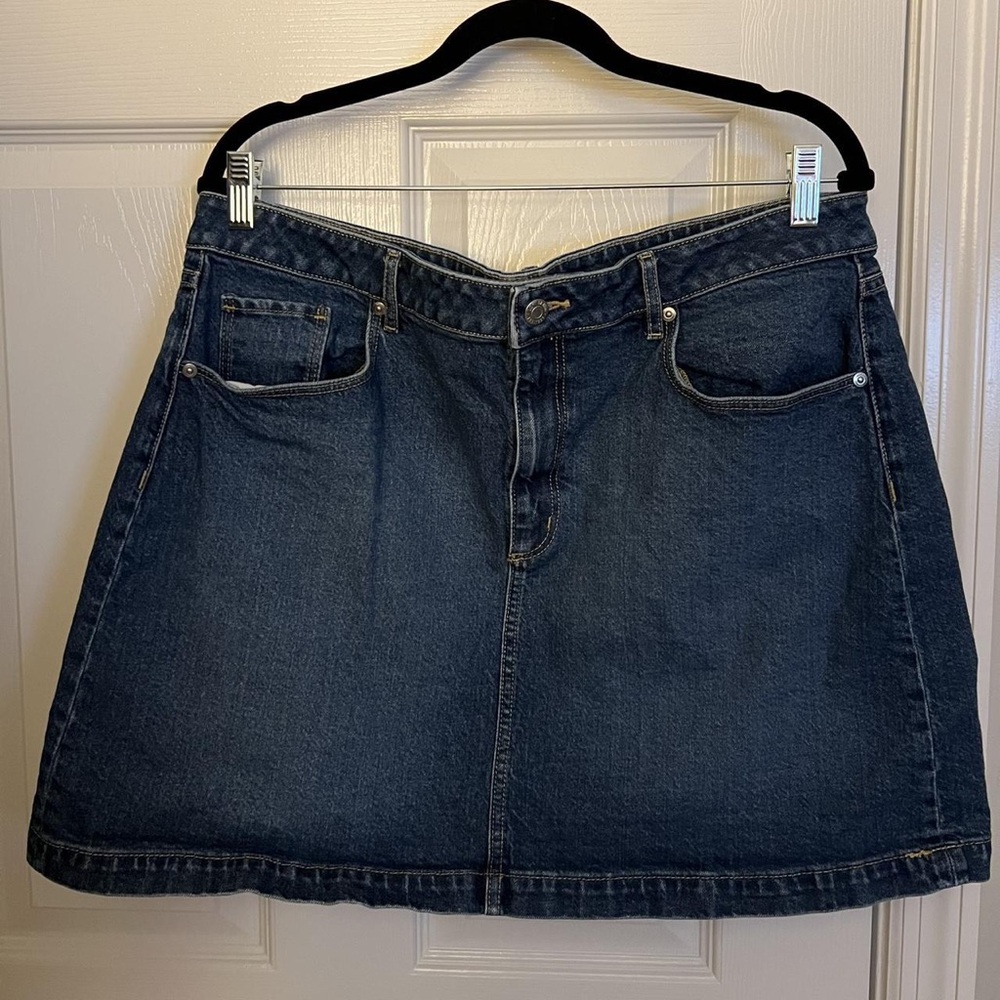 LOFT Indigo Denim Mini Skirt